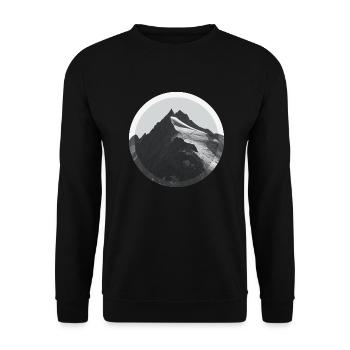 Berge - Wandern - klettern - Gebirge - Gletscher - Unisex Pullover - Schwarz - Vorne - Alina (178cm) & Michal (187cm)