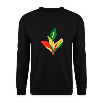 Anthurium - Unisex Sweatshirt - black - Front - Alina (178cm) & Michal (187cm)