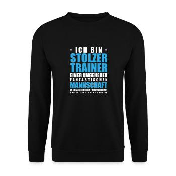 Ich bin stolzer trainer Tischtennis Tennis - Unisex Pullover - Schwarz - Vorne - Alina (178cm) & Michal (187cm)