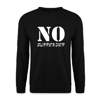 No surrender - Unisex Sweatshirt - black - Front - Alina (178cm) & Michal (187cm)