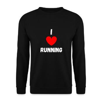T-shirt I LOVE RUNNING HUMOR RUNNING GIFT - Unisex Sweatshirt - black - Front - Alina (178cm) & Michal (187cm)