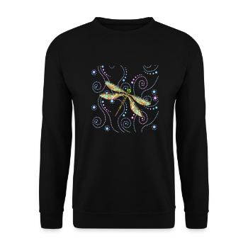 Dragonfly - Unisex Sweatshirt - black - Front - Alina (178cm) & Michal (187cm)