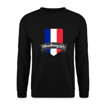 Bicycle Strasbourg France Bicycle City Gift - Unisex Sweatshirt - black - Front - Alina (178cm) & Michal (187cm)