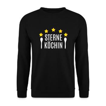 Beste Köchin Mama Oma Sterneköchin 5 Sterne Küche - Unisex Pullover - Schwarz - Vorne - Alina (178cm) & Michal (187cm)
