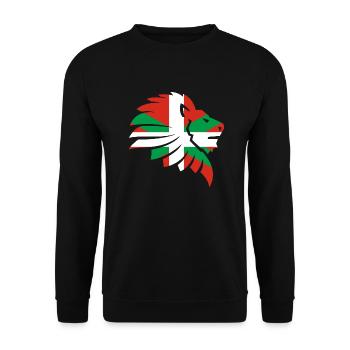 Drapeau Basque Navarre Cadeau Basque Basque - Sweat-shirt Unisexe - noir - Devant - Alina (178cm) & Michal (187cm)