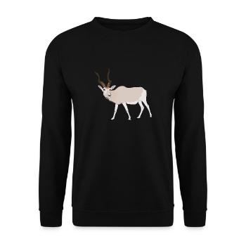 Gefährdete Arten addax Wüstenantilope - Unisex Pullover - Schwarz - Vorne - Alina (178cm) & Michal (187cm)