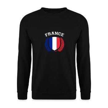 FRANCE - Unisex Sweatshirt - black - Front - Alina (178cm) & Michal (187cm)