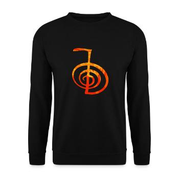 Symbole de guérison Cho Ku Rei Reiki symbole cadeau - Sweat-shirt Unisexe - noir - Devant - Alina (178cm) & Michal (187cm)