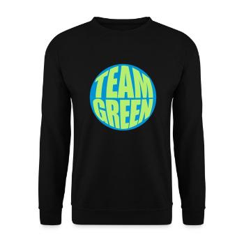 Green team logo - Unisex Sweatshirt - black - Front - Alina (178cm) & Michal (187cm)