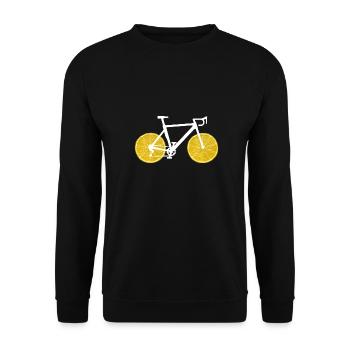 Lemon bike - Unisex Sweatshirt - black - Front - Alina (178cm) & Michal (187cm)
