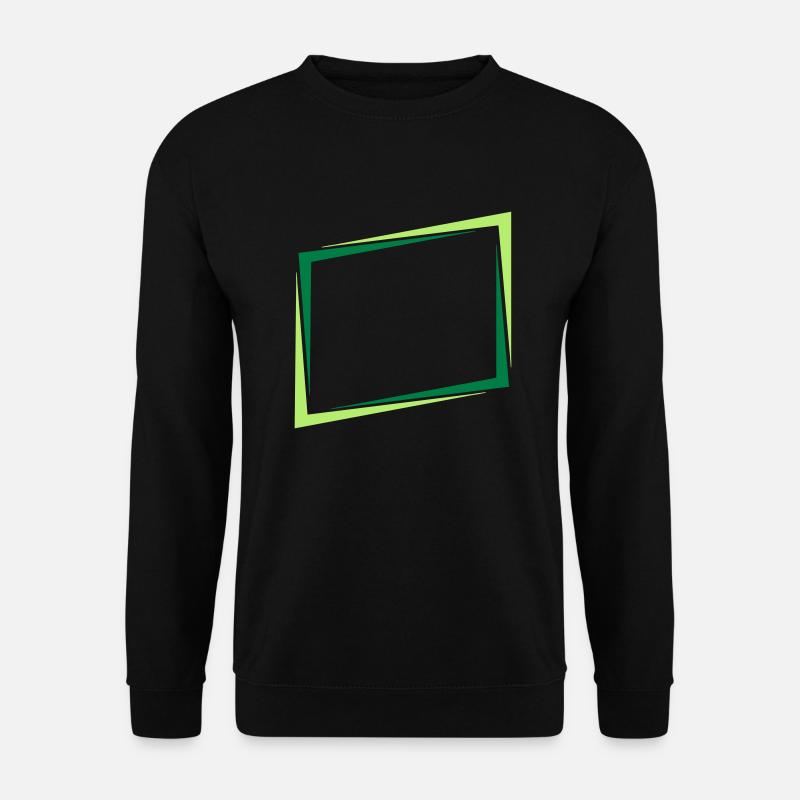 Rechteck Rahmen Schild - Unisex Pullover - Schwarz