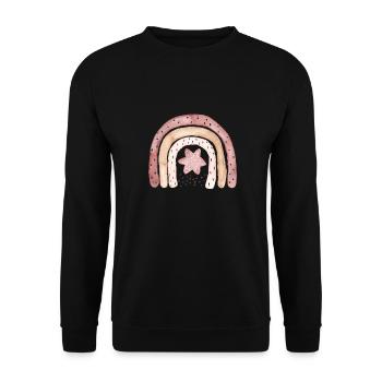 Rainbow boho coffee brown - Unisex Sweatshirt - black - Front - Alina (178cm) & Michal (187cm)