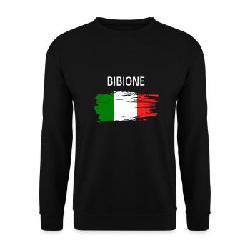 Bibione Shirt White - Unisex Pullover - Schwarz - Vorne - Alina (178cm) & Michal (187cm)