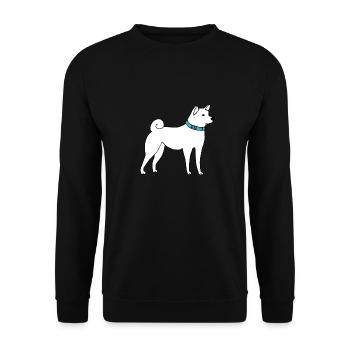 Shiba Inu dog - Unisex Sweatshirt - black - Front - Alina (178cm) & Michal (187cm)