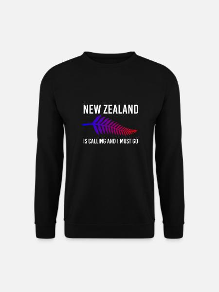 New Zealand is calling and I Must Go Geschenkidee - Unisex Pullover - Schwarz