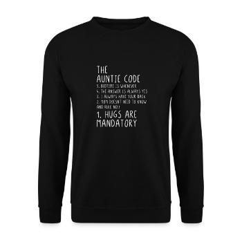 The Auntie Code - Sweat-shirt Unisexe - noir - Devant - Alina (178cm) & Michal (187cm)
