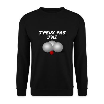 I can not I petanque - Unisex Sweatshirt - black - Front - Alina (178cm) & Michal (187cm)