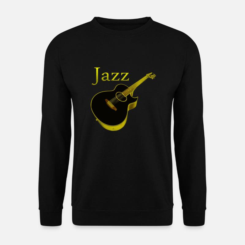 Acoustic Jazz Guitar - Unisex Pullover - Schwarz