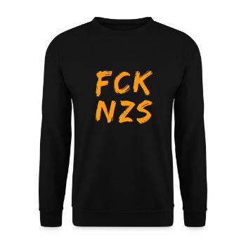 fuck Nazis - Unisex Pullover - Schwarz - Vorne - Alina (178cm) & Michal (187cm)