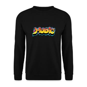 MUSIC - Unisex Pullover - Schwarz - Vorne - Alina (178cm) & Michal (187cm)