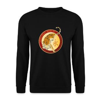 Logo WengChunMH 2 - Sweat-shirt Unisexe - noir - Devant - Alina (178cm) & Michal (187cm)