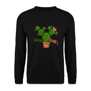 hug me - Unisex Sweatshirt - black - Front - Alina (178cm) & Michal (187cm)