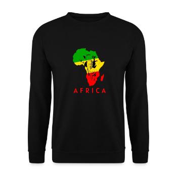 Afrika Karte Elefanten Liebhaber Südafrika Gift - Unisex Pullover - Schwarz - Vorne - Alina (178cm) & Michal (187cm)
