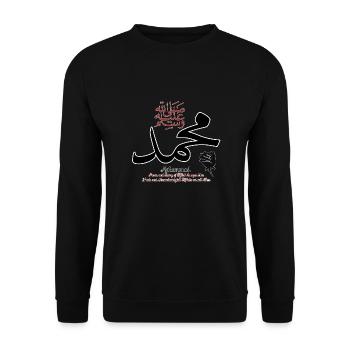 Muhammad Schwarz Rot - Unisex Pullover - Schwarz - Vorne - Alina (178cm) & Michal (187cm)