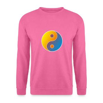 ying yang - Sweat-shirt Unisexe - rose - Devant