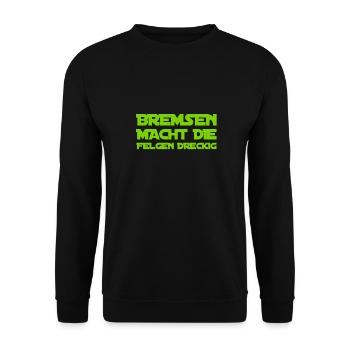 ich mag keine dreckigen Felgen - Unisex Pullover - Schwarz - Vorne - Alina (178cm) & Michal (187cm)