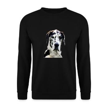 Great Dane - Unisex Sweatshirt - black - Front - Alina (178cm) & Michal (187cm)