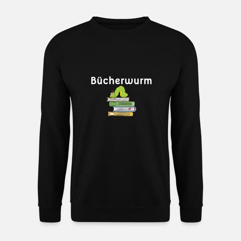 Bücherwurm Geschenk art - Unisex Pullover - Schwarz