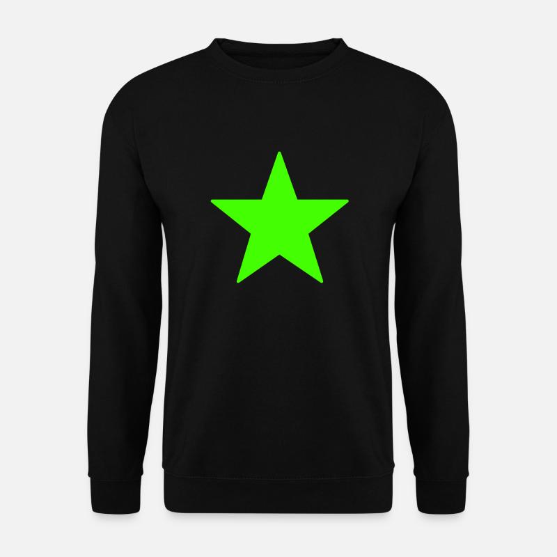 grüner Stern - Unisex Pullover - Schwarz