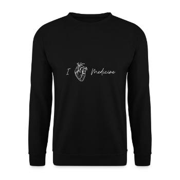J’aime Médecine Étudiant en médecine - Sweat-shirt Unisexe - noir - Devant - Alina (178cm) & Michal (187cm)
