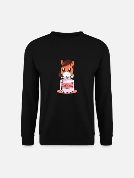 Pony Pferd Antidepressiva - Unisex Pullover - Schwarz