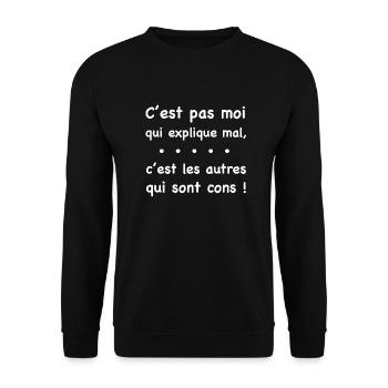 Humour Kaamelott3 - Sweat-shirt Unisexe - noir - Devant - Alina (178cm) & Michal (187cm)