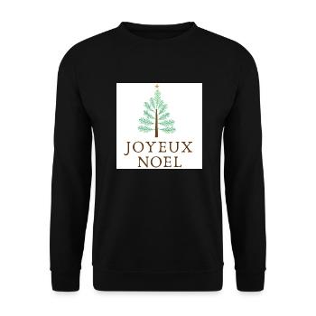 HAPPY CHRISTMAS - Unisex Sweatshirt - black - Front - Alina (178cm) & Michal (187cm)