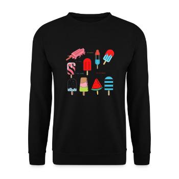 GLACES - Sweat-shirt Unisexe - noir - Devant - Alina (178cm) & Michal (187cm)