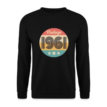 VINTAGE 1961 - Unisex Sweatshirt - black - Front - Alina (178cm) & Michal (187cm)