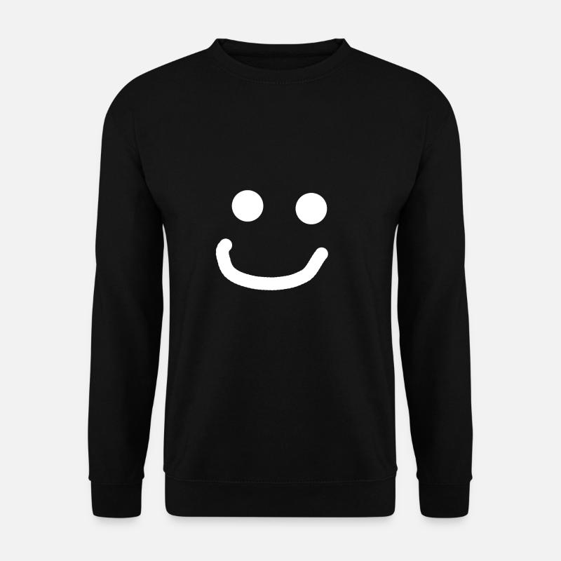 Smilender Smyler :) Weiß - Unisex Pullover - Schwarz