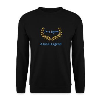 local legend blue - Sweat-shirt Unisexe - noir - Devant - Alina (178cm) & Michal (187cm)
