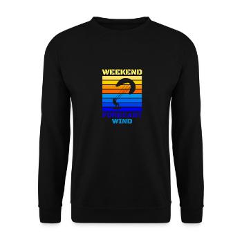Weekend Forecast Wind Kite Surfing Extreme Sports Poison - Unisex Sweatshirt - black - Front - Alina (178cm) & Michal (187cm)