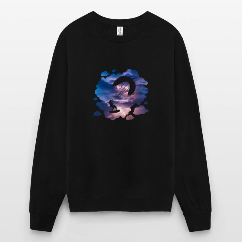 Cadeau d'aventure de kite surf à double exposition Sweat-shirt Unisexe