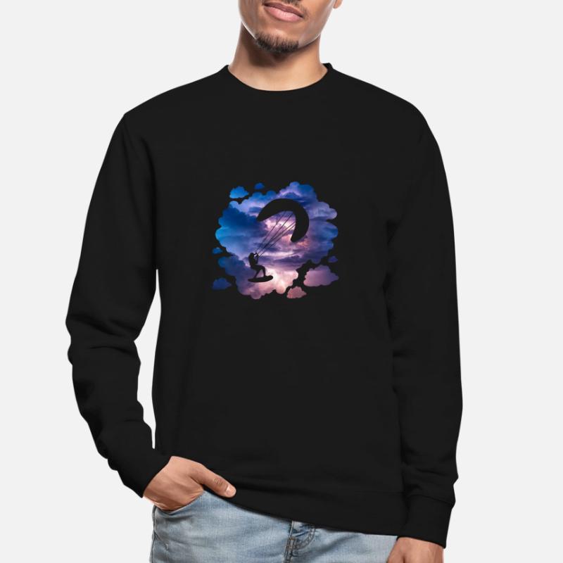 Cadeau d'aventure de kite surf à double exposition Sweat-shirt Unisexe