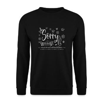 désolé je ne peux pas avoir à nourrir mon amour de licorne - Sweat-shirt Unisexe - noir - Devant - Alina (178cm) & Michal (187cm)