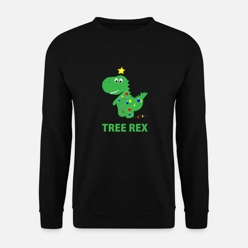 Tree rex gift saying dinosaur - Unisex Sweatshirt - black