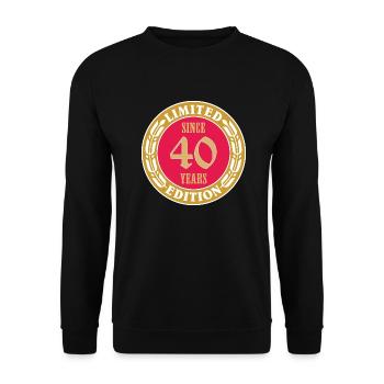 40 ans LE MB - Sweat-shirt Unisexe - noir - Devant - Alina (178cm) & Michal (187cm)