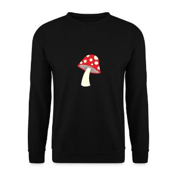 Mushroom, Mushroom - Unisex Sweatshirt - black - Front - Alina (178cm) & Michal (187cm)
