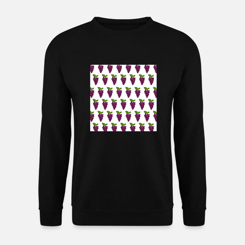 grape pattern - Unisex Sweatshirt - black