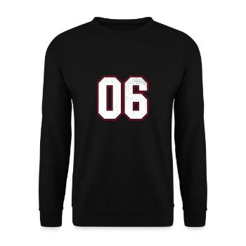 Numéro zéro six - 06 classique vintage sport - Sweat-shirt Unisexe - noir - Devant - Alina (178cm) & Michal (187cm)